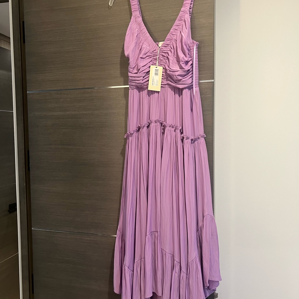 RAMY BROOK Lilac Tiered Maxi Dress